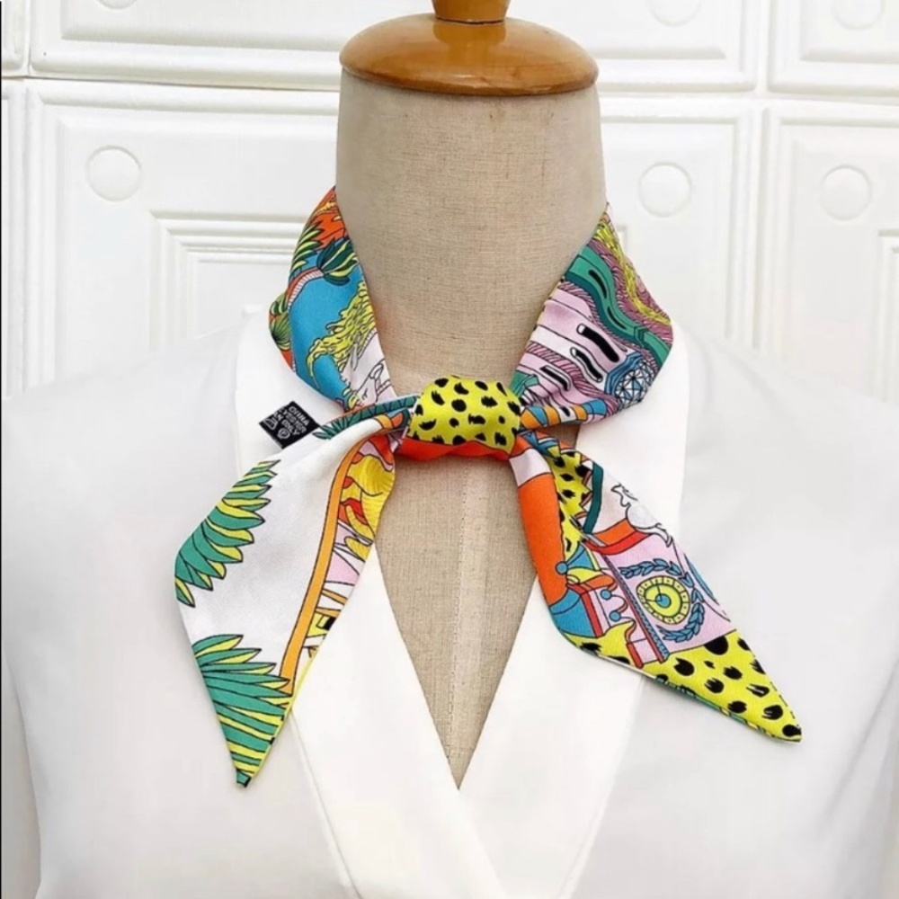 Leopard skinny scarf